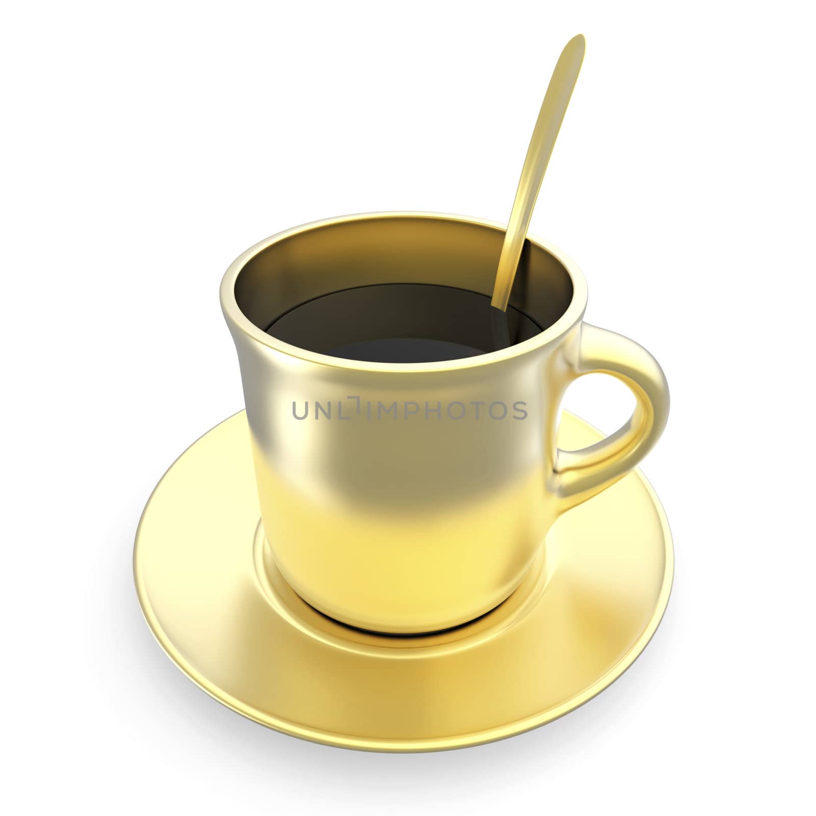 Golden coffee cup by magraphics