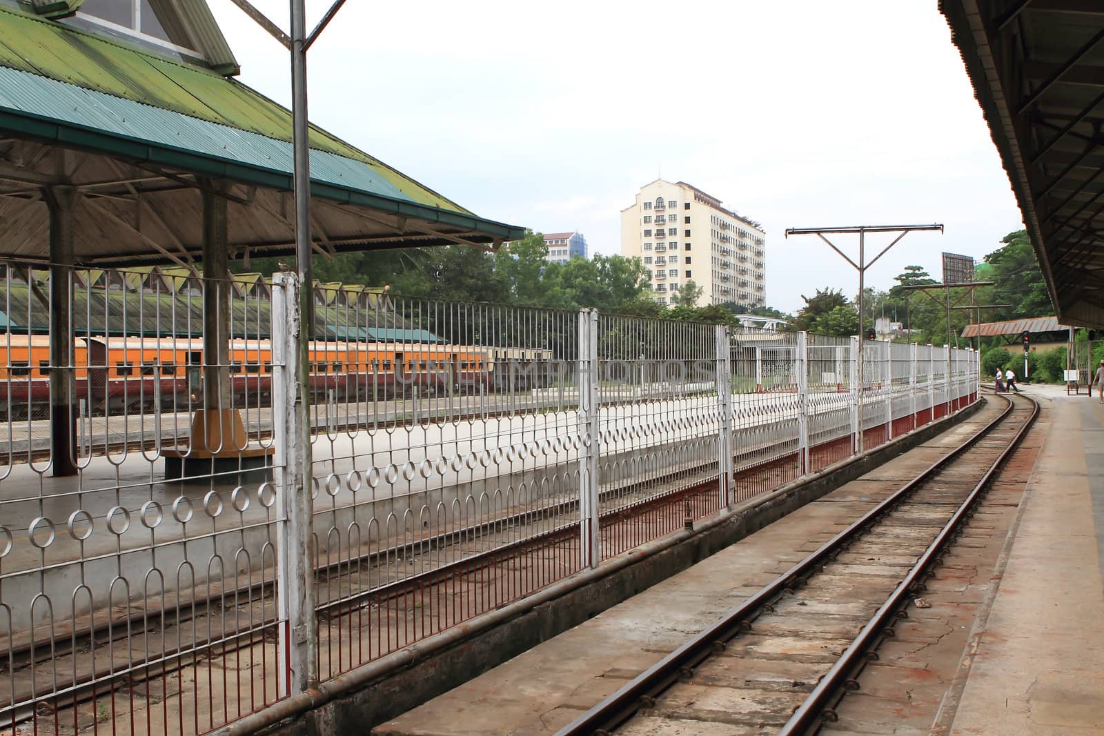 Train in Yangon, Burma - Myanma