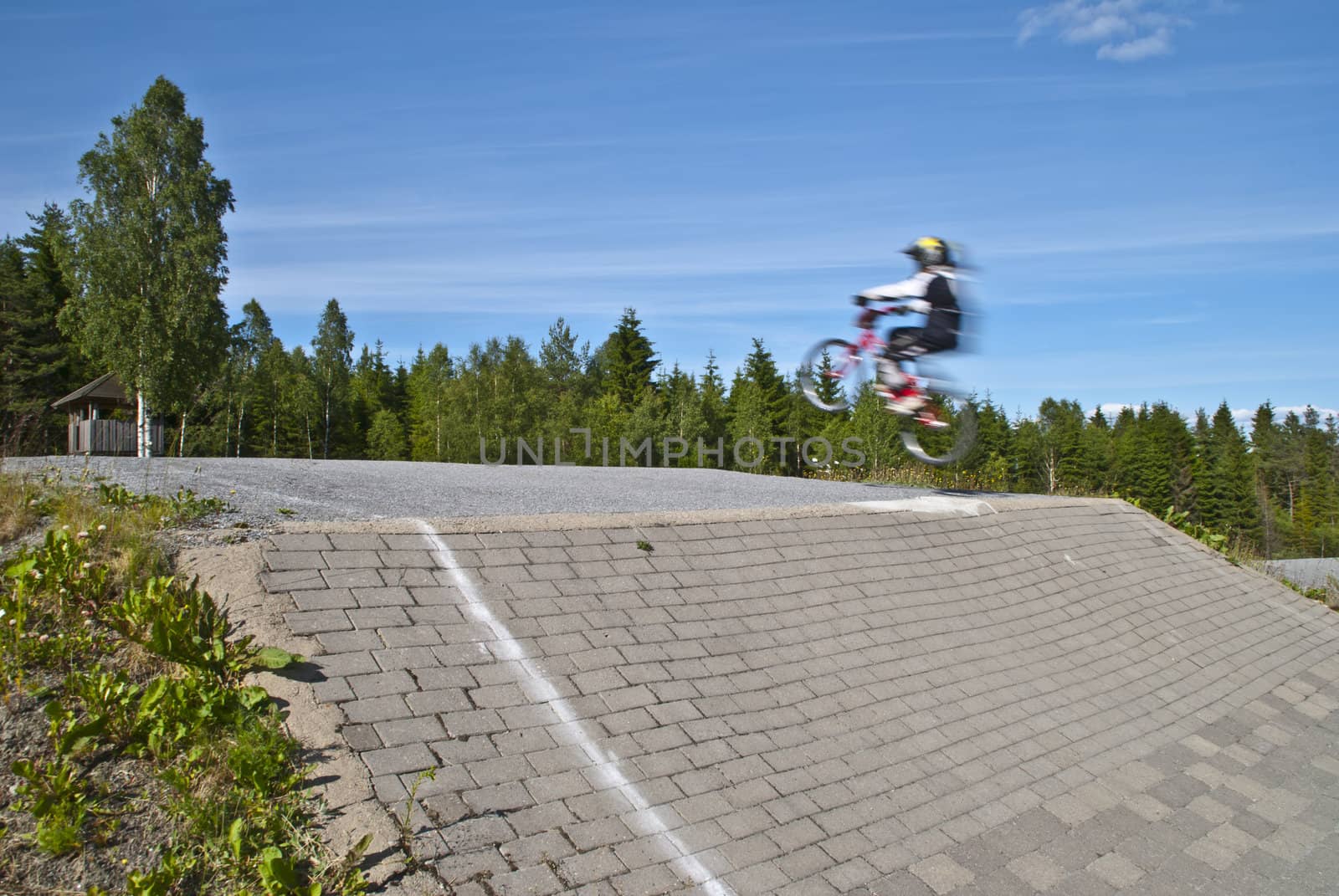 picture is shot by halden bmx bike club's path which is located in aremark, aremark is a municipality in østfold county and borders to halden municipality, image is shot in june 2012