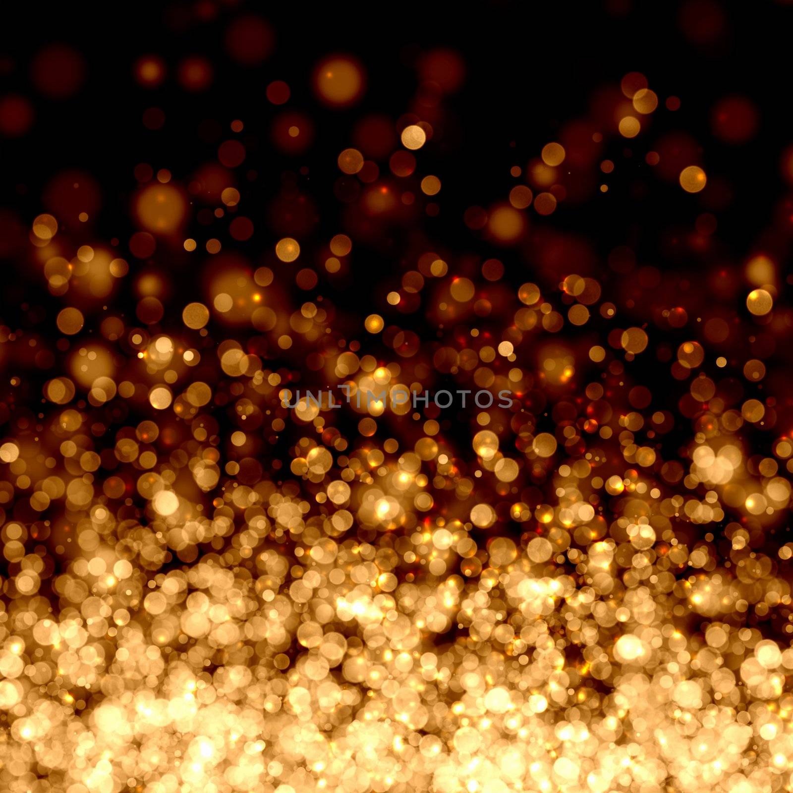 Gold colour bokeh abstract light background. Illustration