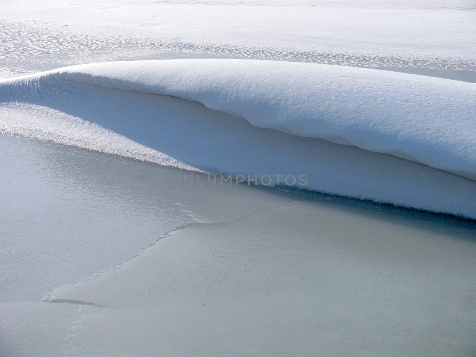 snowdrift on ice