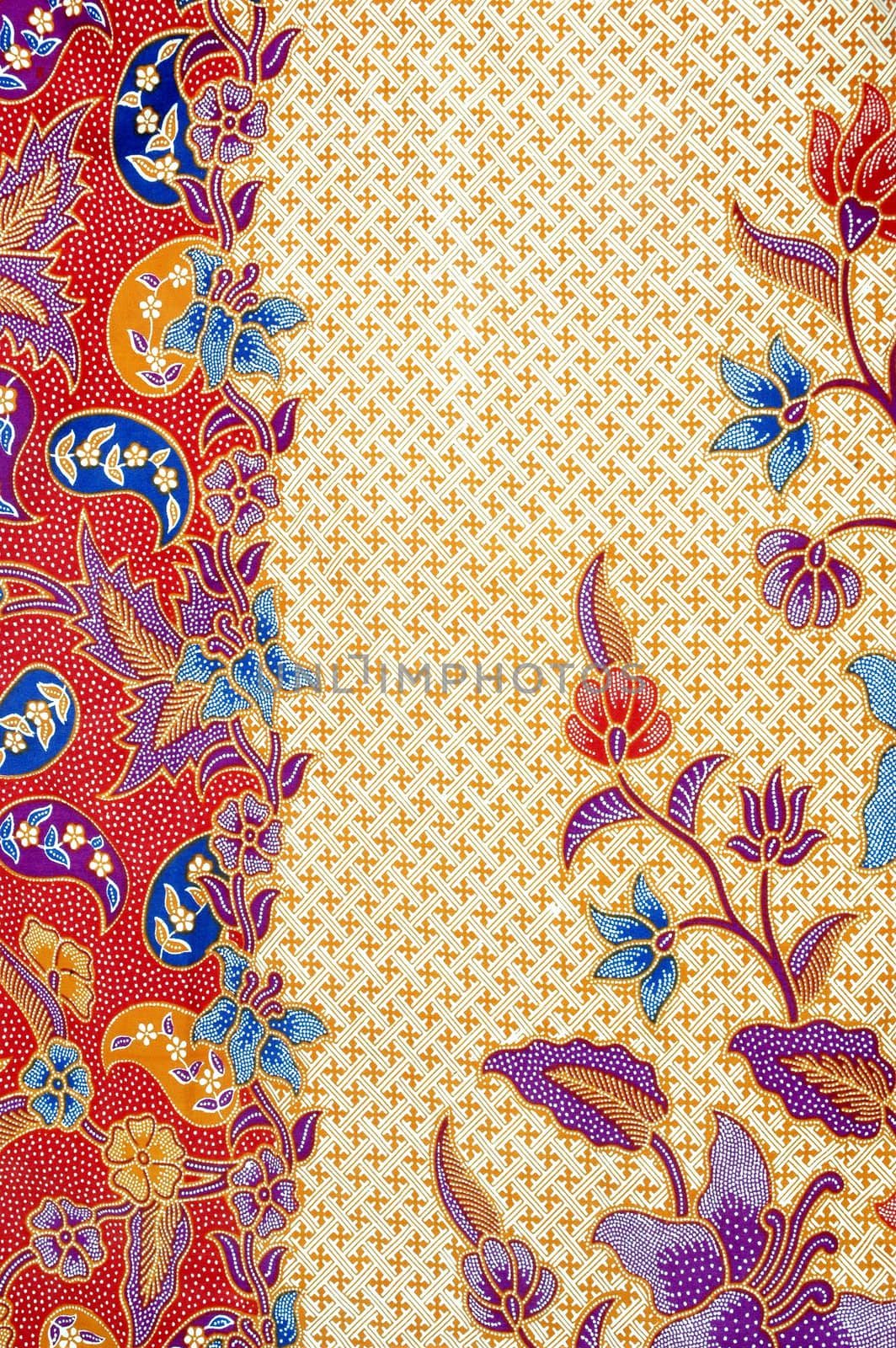 detailed patterns of indonesian batik cloth 