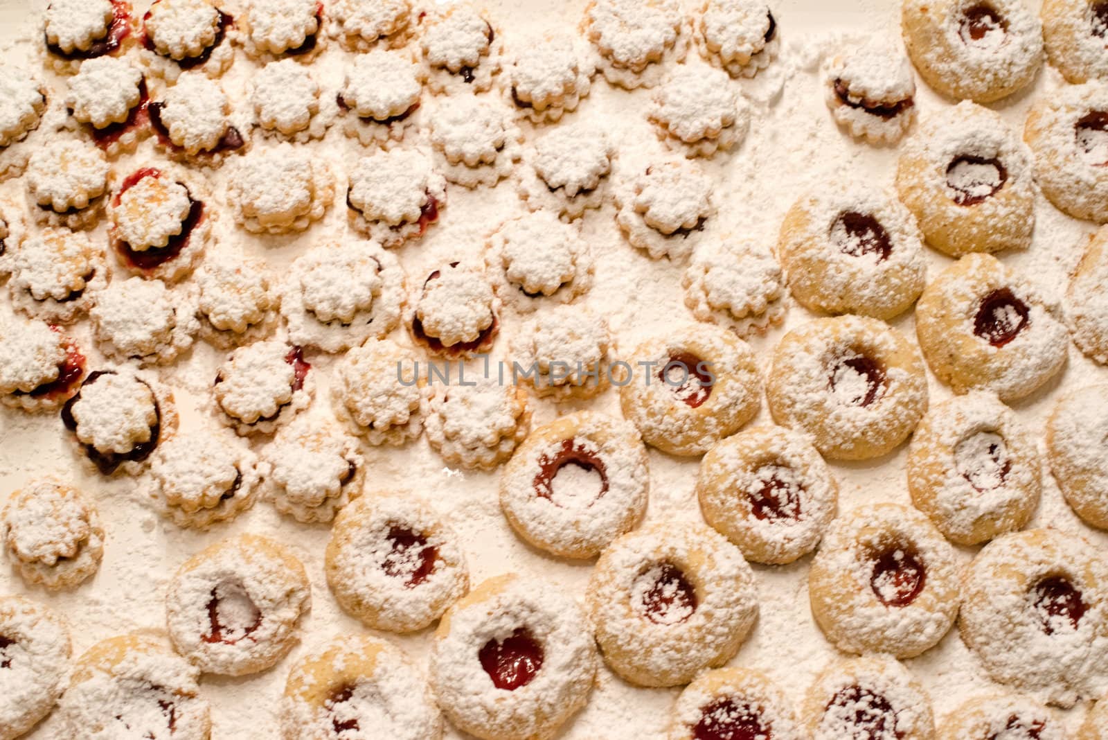 Some beautiful homemade Christmas cookies with icing sugar
