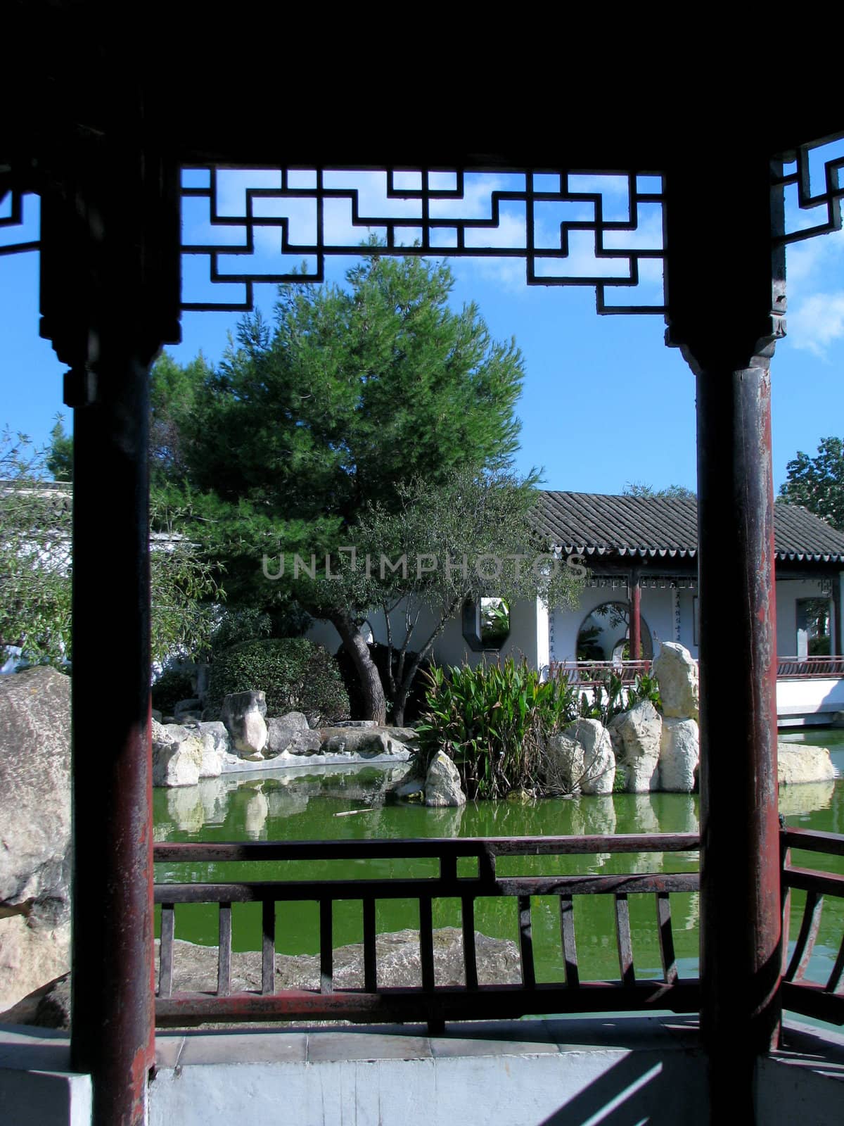 A scene of a garden in Santa Lucija, Malta.