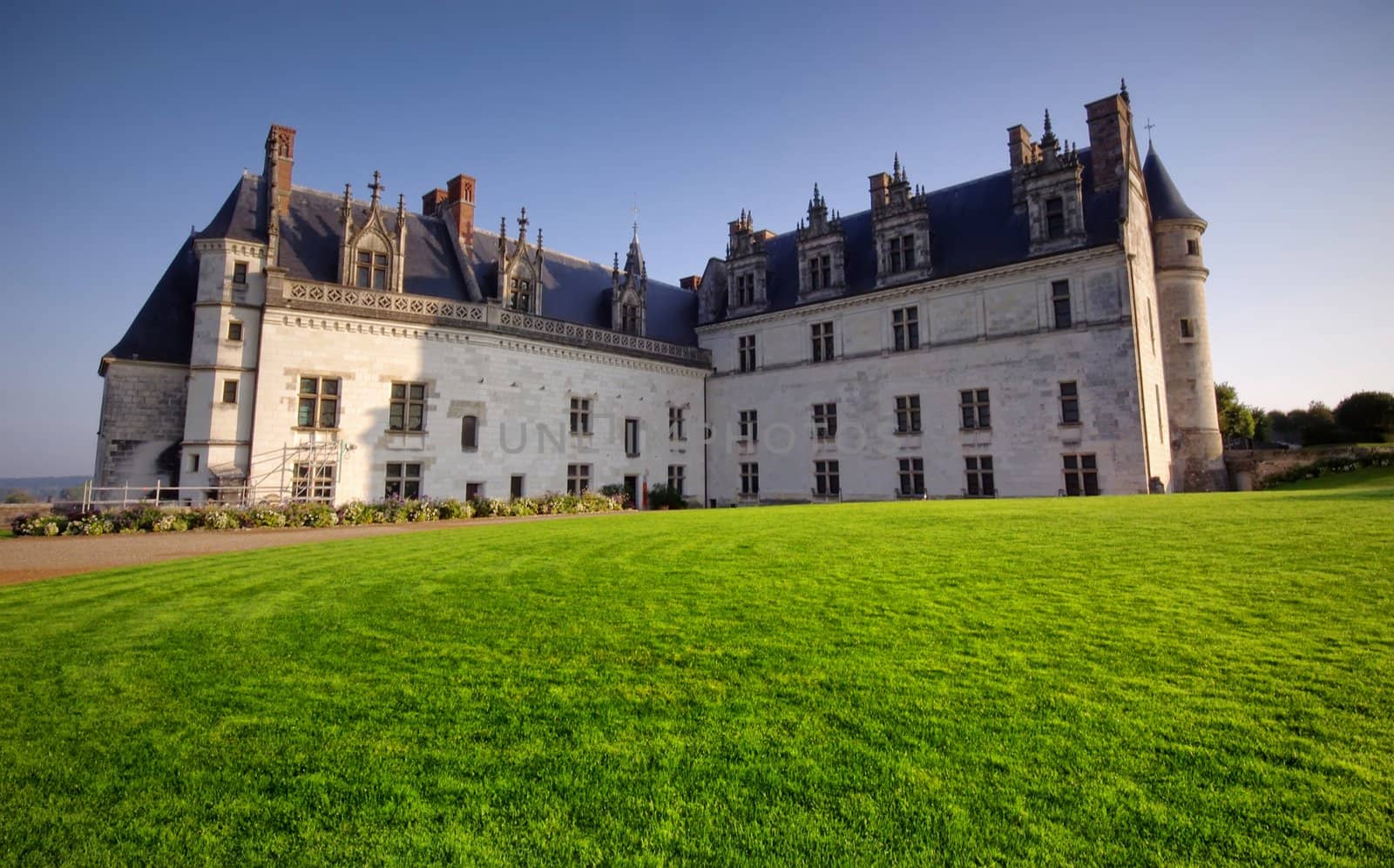 view of Amboise castle, France 