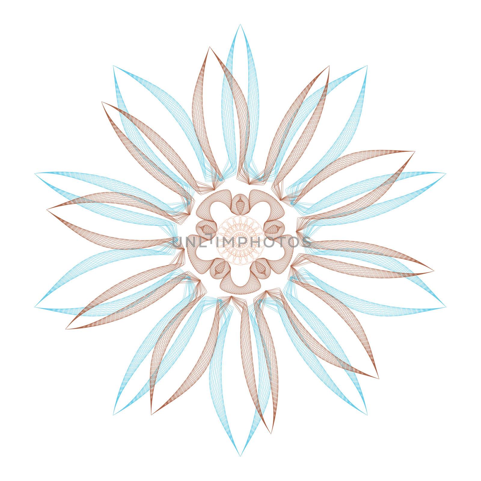 guilloche vector elements on a white background