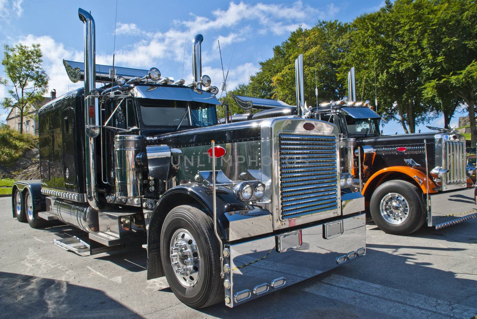 photo peterbilt is shot on fredriksten fortress in halden at the annual amcar meeting