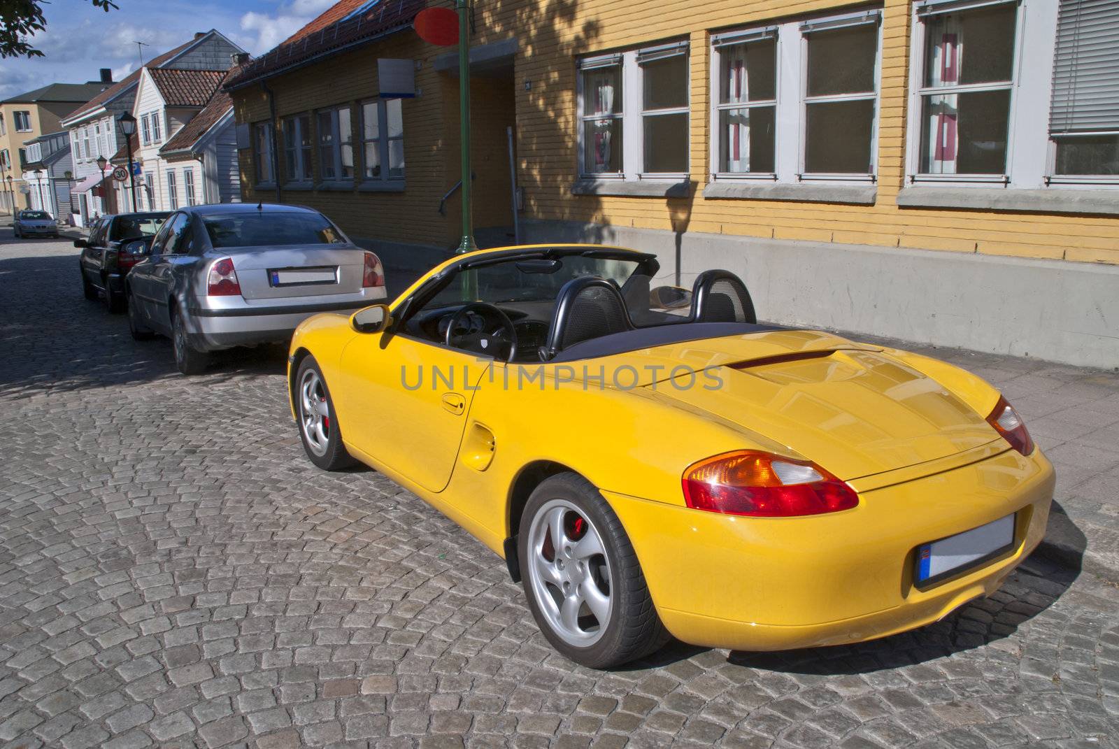 Porsche Boxster is a roadster from the car manufacturer Porsche. Boxster has been produced since late 1996, and is a convertible. It was later also produced a version with a roof, called Cayman, and both are sold side by side. Boxster is Porsche's least expensive model.