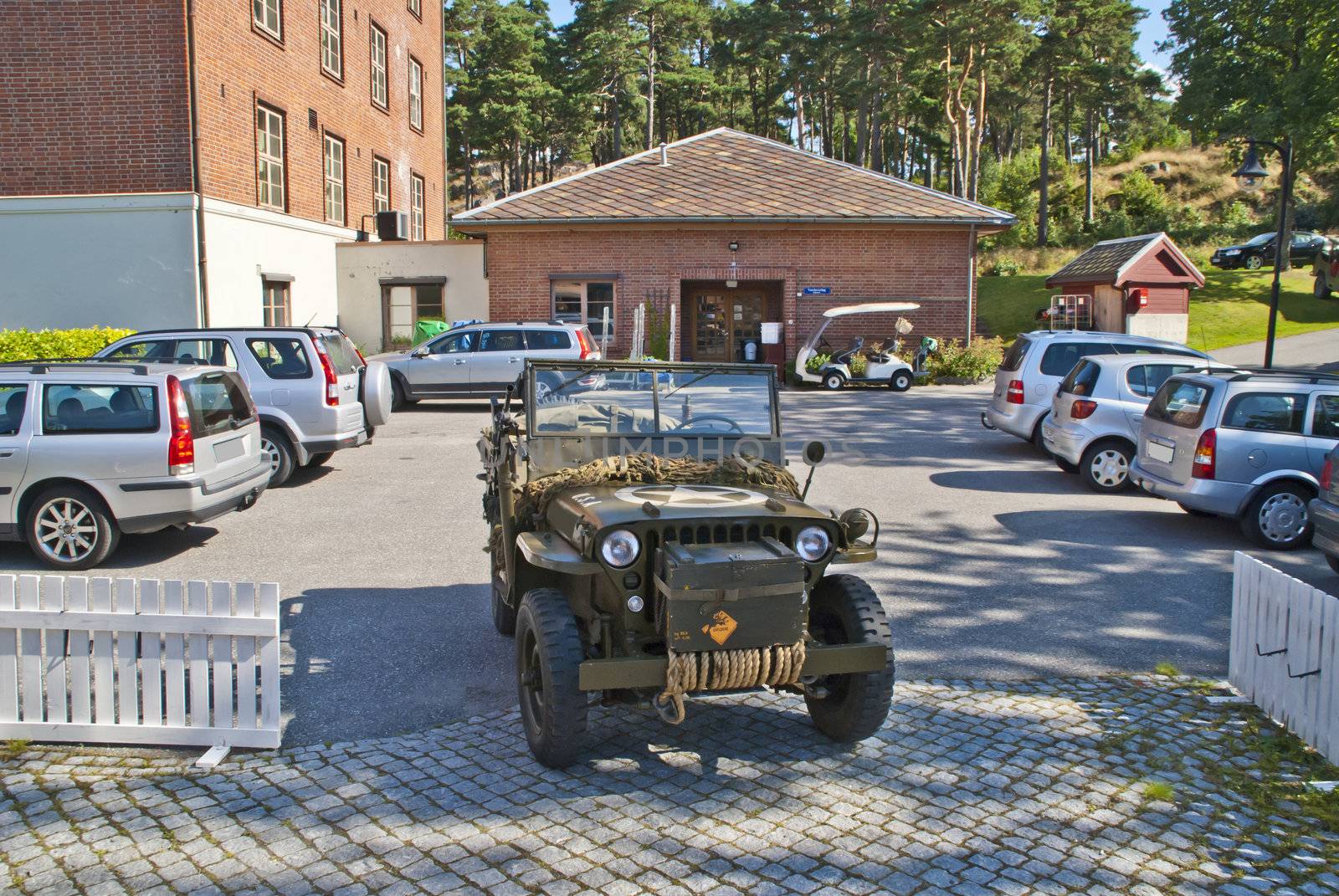 willys jeep 1945, with machine guns by steirus