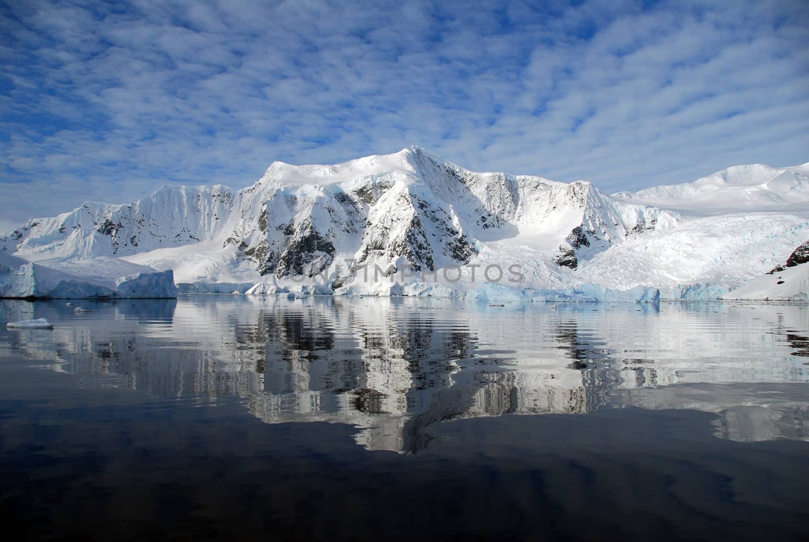 ocean reflection of antarctica