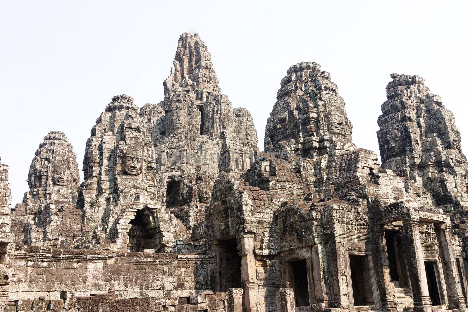 Bayons Angor-Wat-Cambodia  by jame_j@homail.com