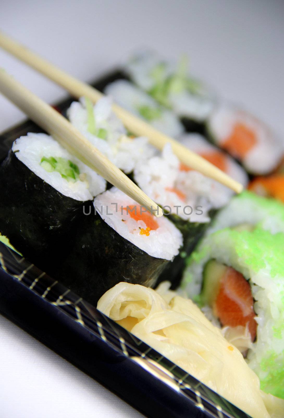 Mix of sushi specialties  by tanouchka