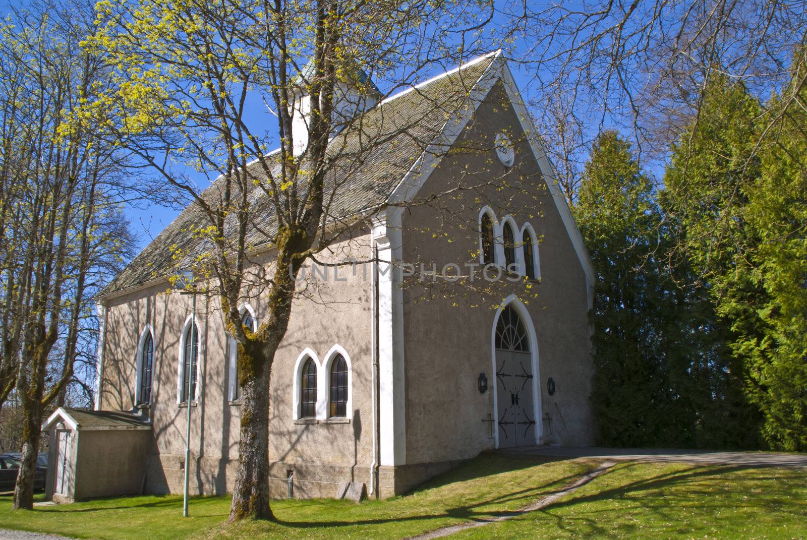 Rakkestad Church is the main church in the parish Rakkestad, Østfold. The church is a Romanesque medieval church with a rectangular nave and narrower and elongated choir, probably built ca. 1200. The church currently has 260 seats and is built in brick and stone.