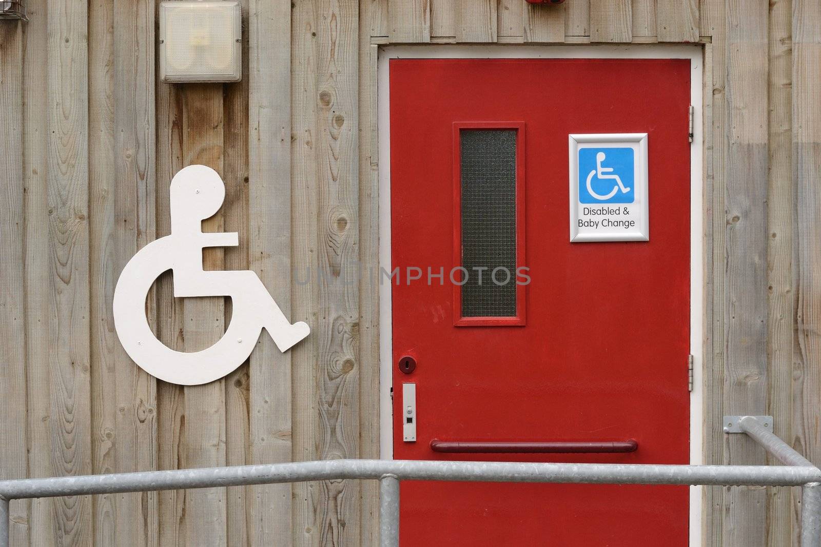 door of toilet for the wheelchair person