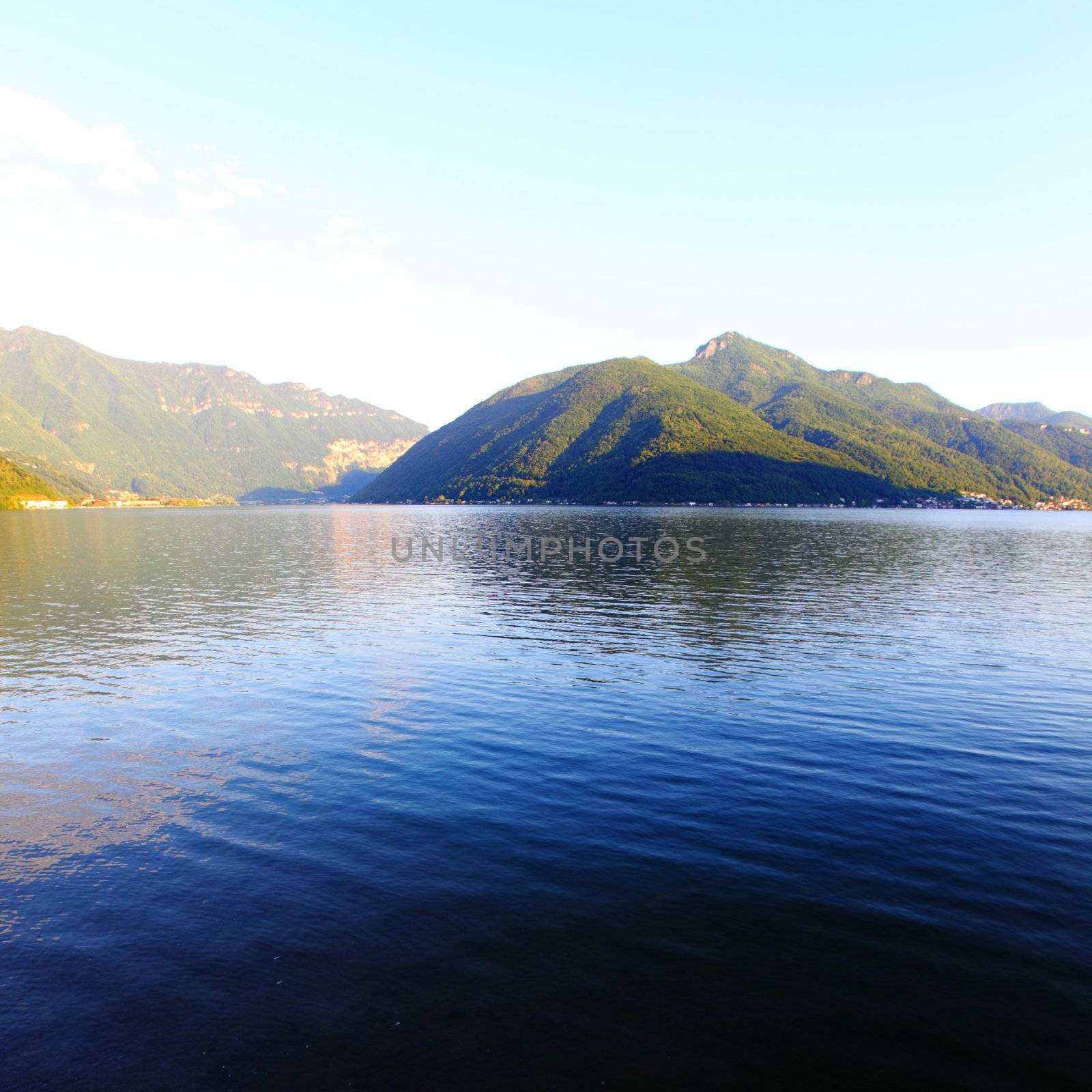 night lugano lake landscape