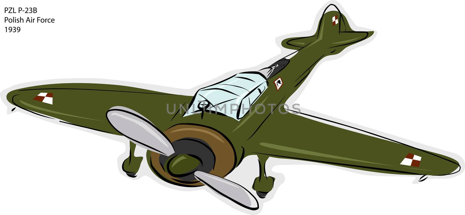 PZL P-23B WW2 Combat Plane by TheBlackRhino