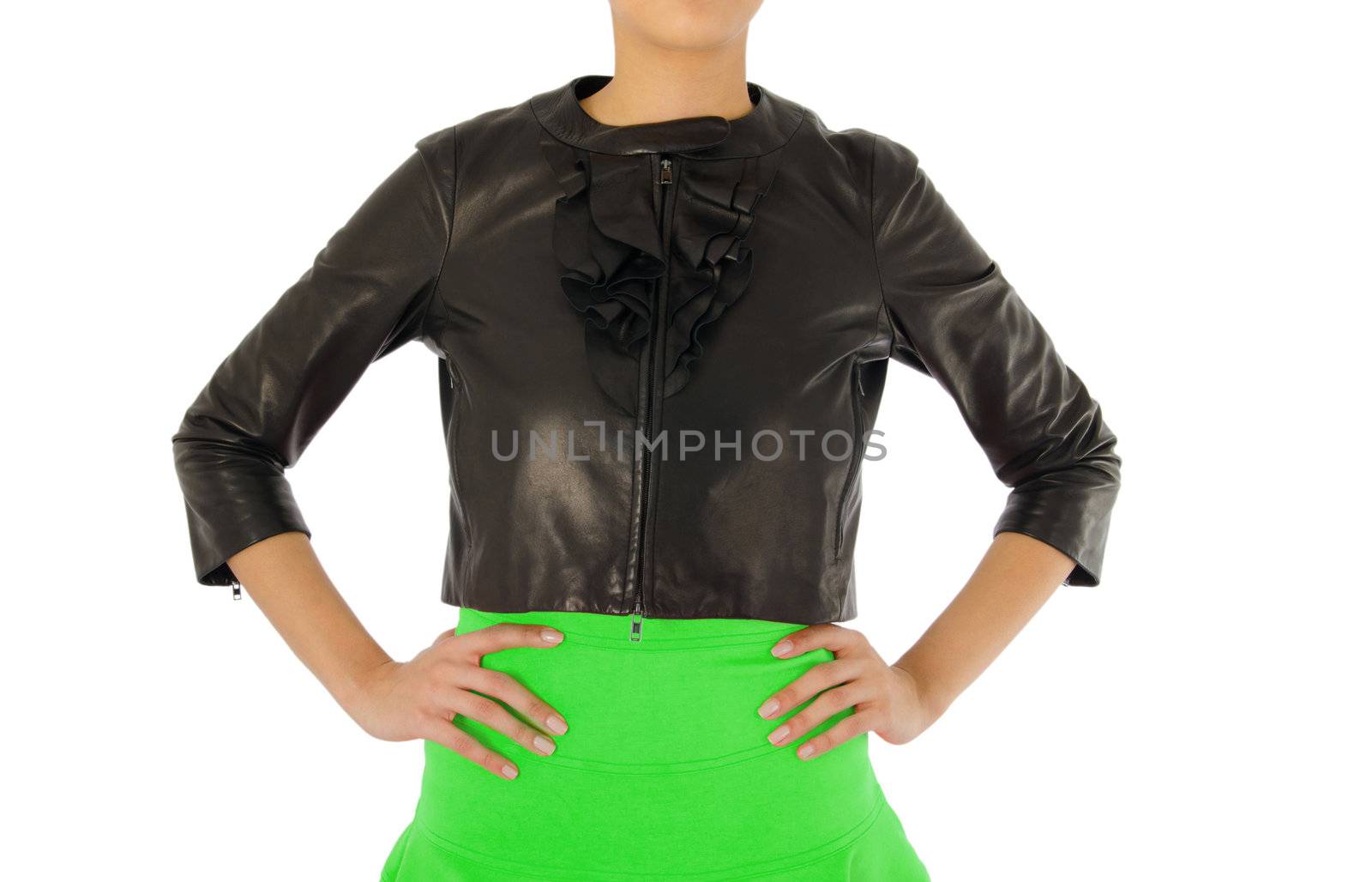 Stylish jacket isolated on model by Elnur