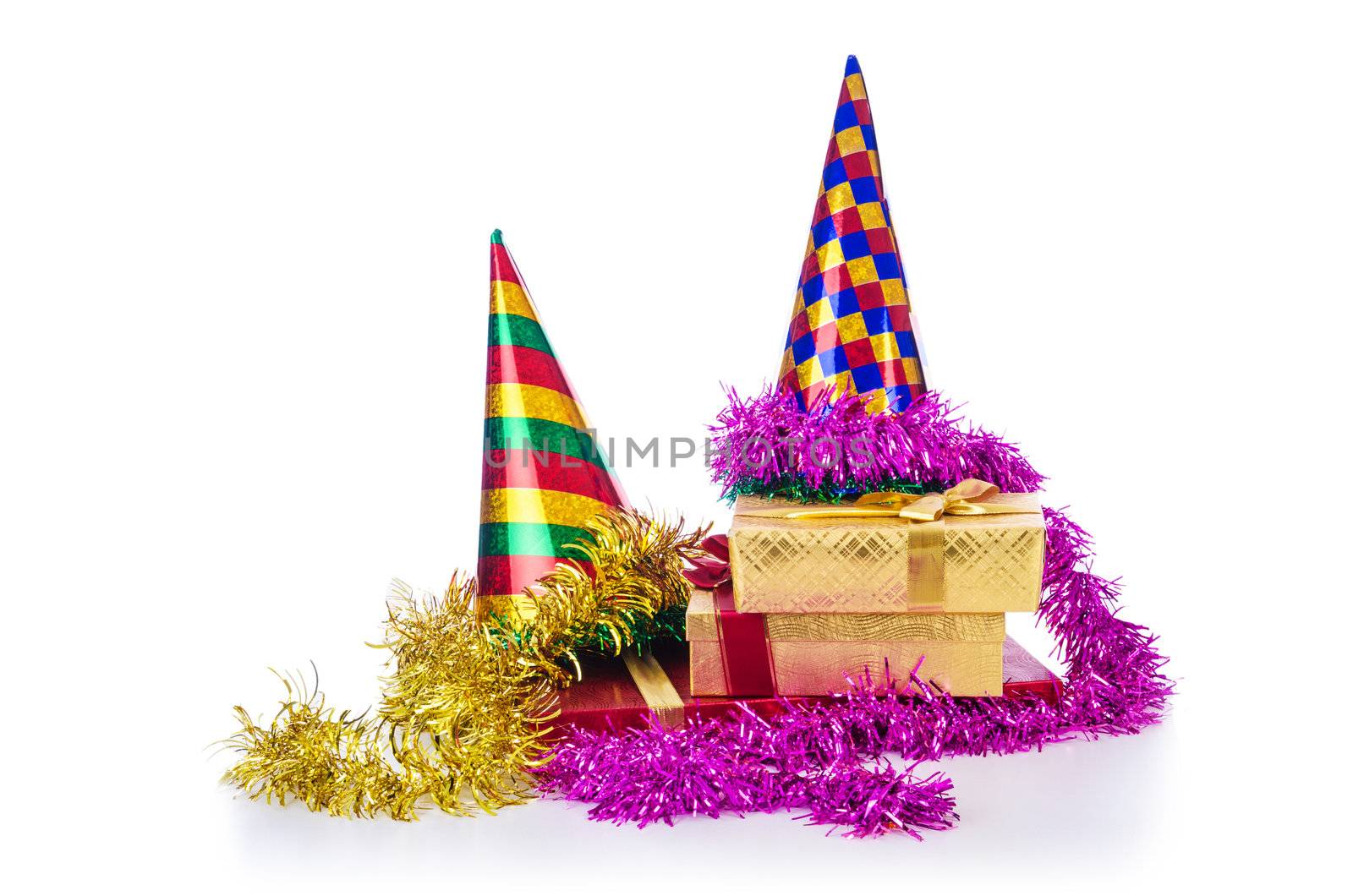 Party items on the white
