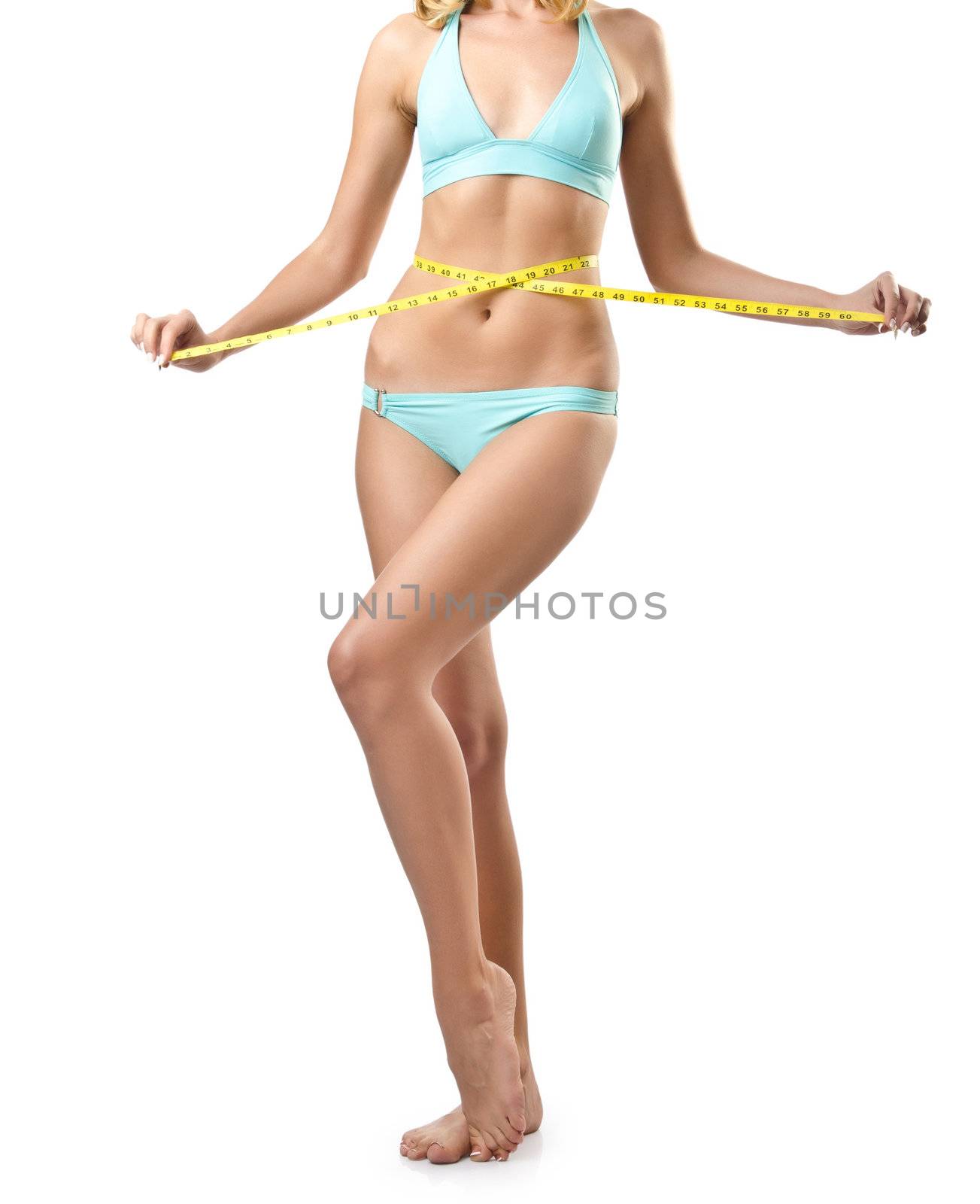 Woman body in bikini isolated 