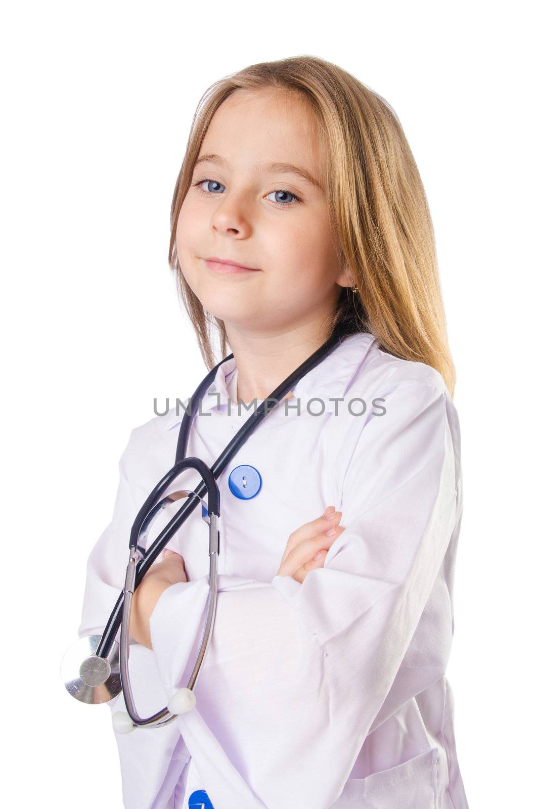 Little girl in doctor costume