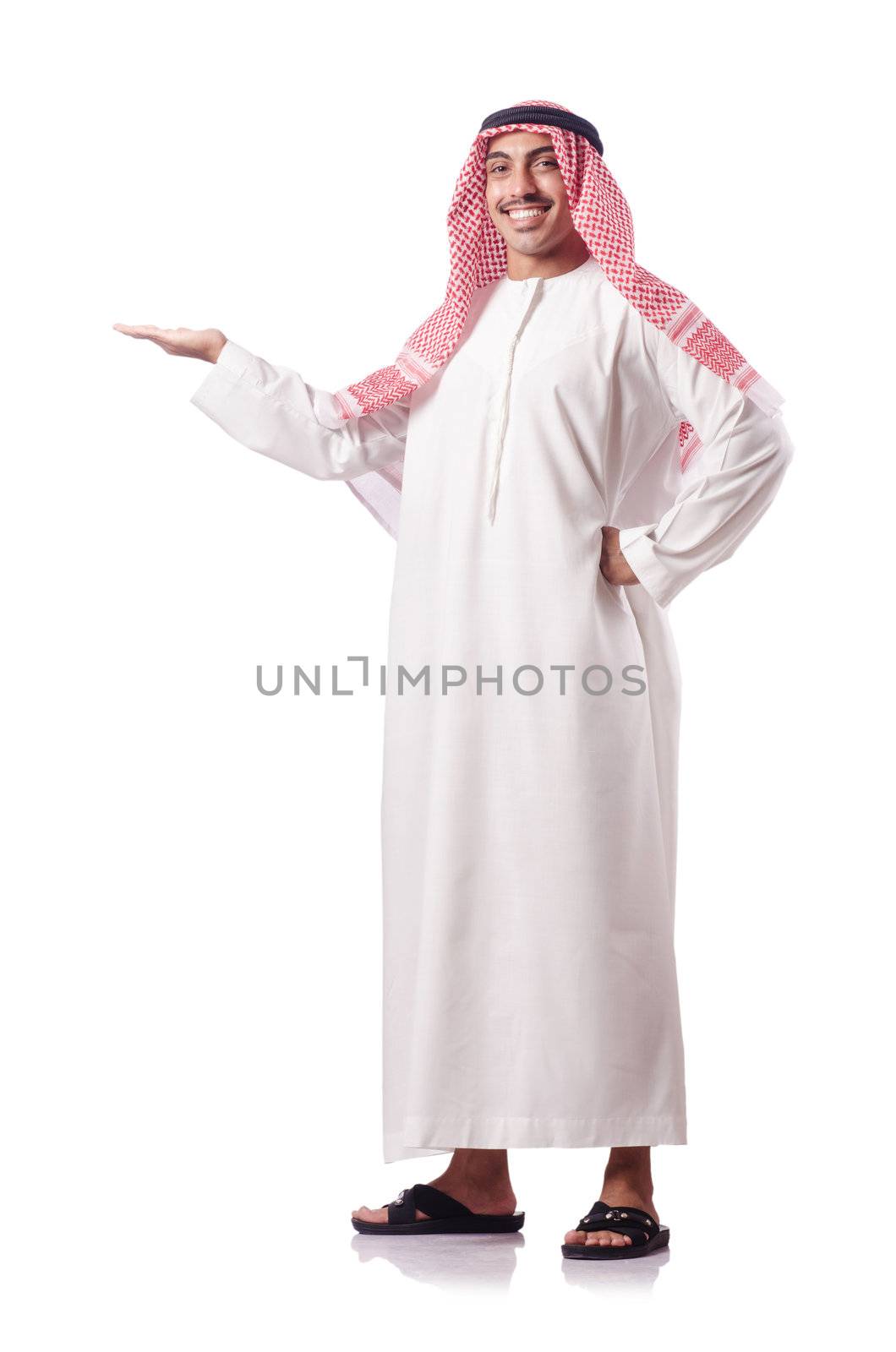 Arab man isolated on the white