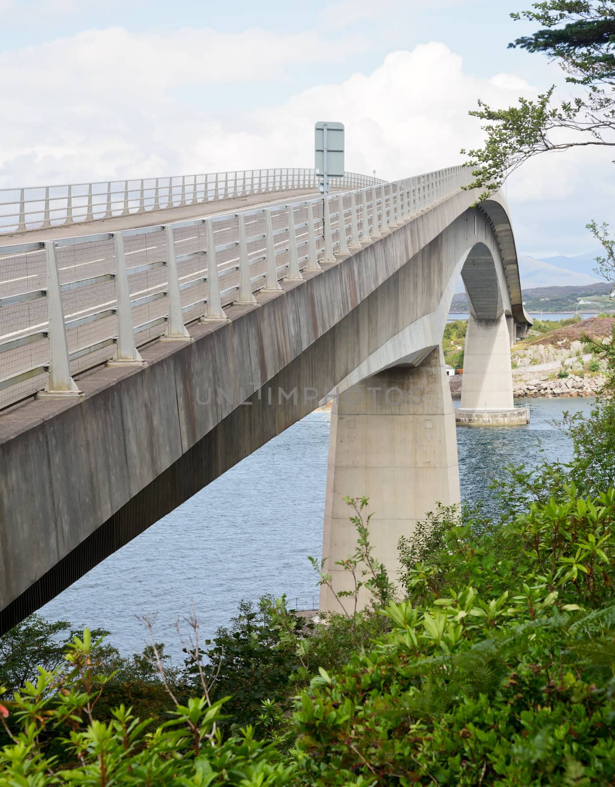 The Skye Bridge over Loch Alsh, connecting mainland Highland with the Isle of Skye in Scotland