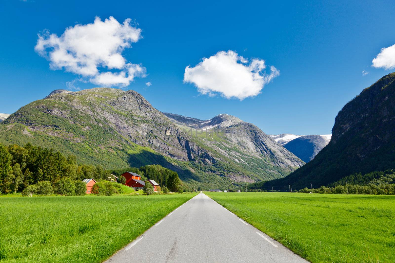 Scenic mountain road in Norway