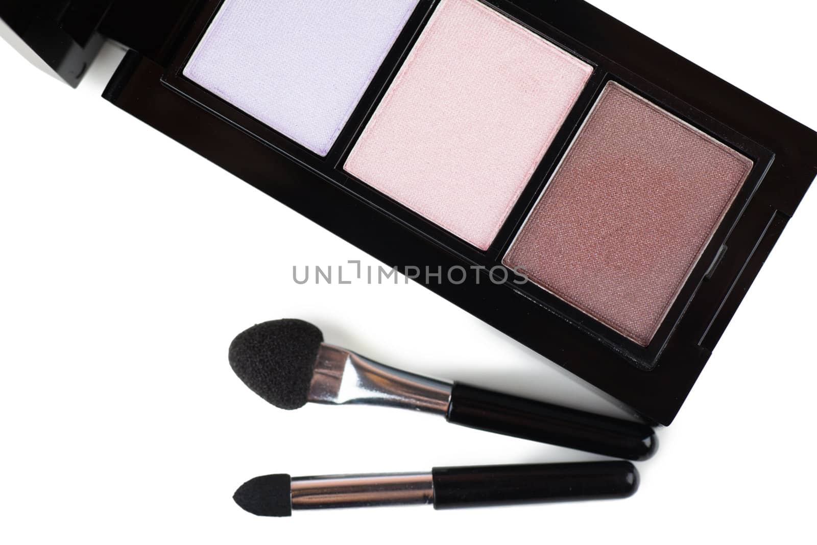 Eye shadows cosmetics isolated over white background