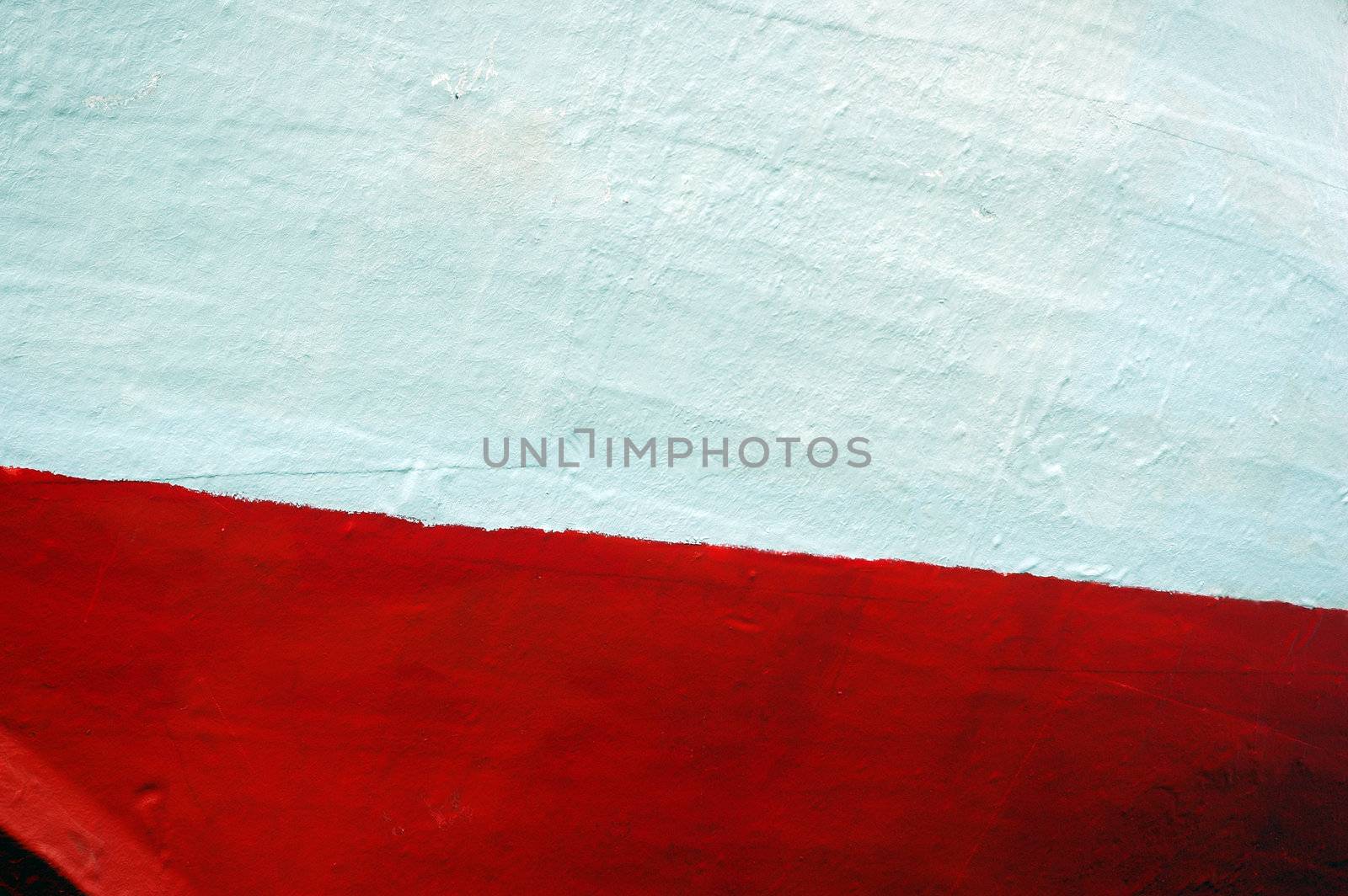 detailed of texture a new large wooden ship with white and red color