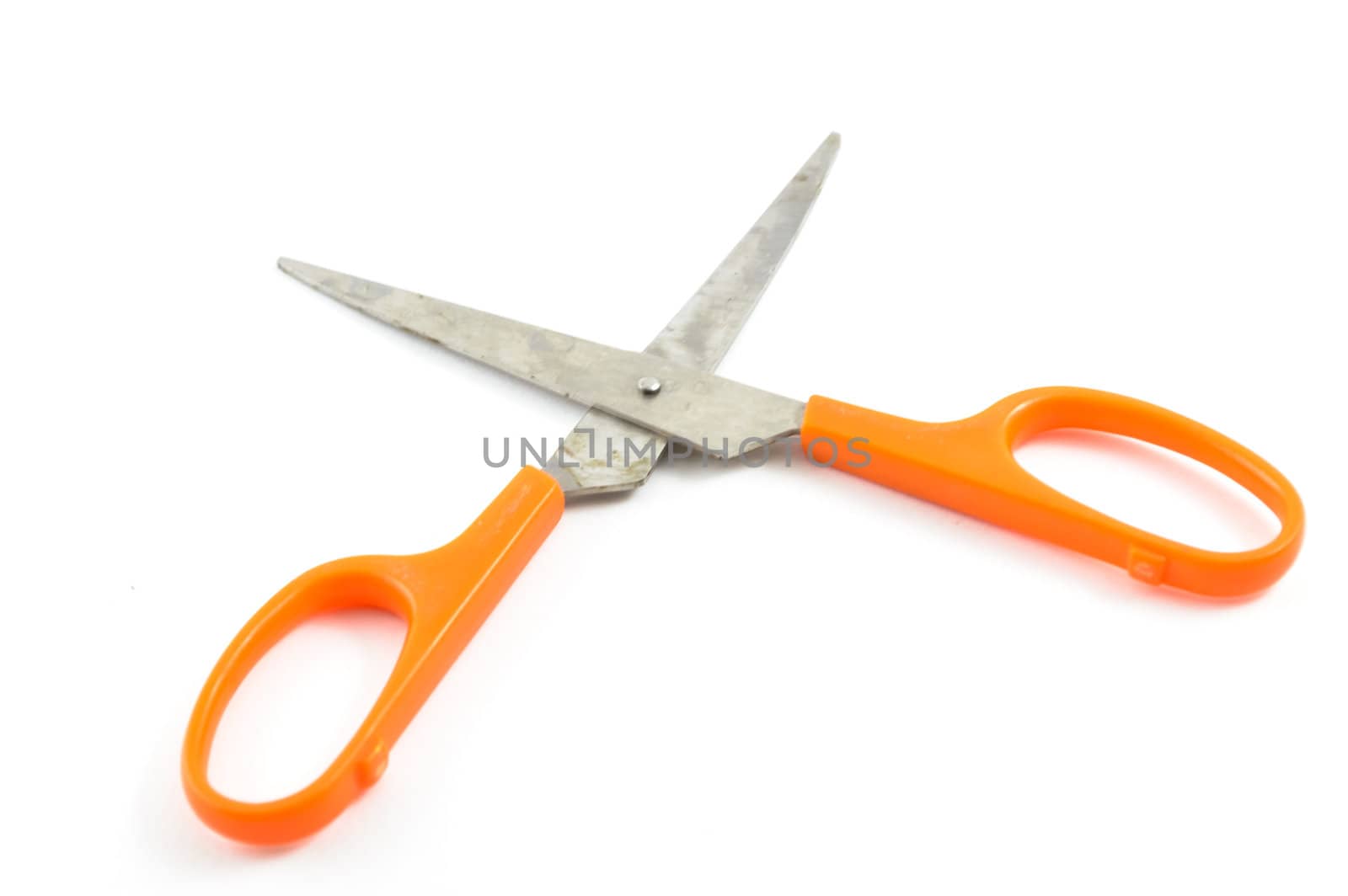 handled scissors on a white background. File contains clipping path.