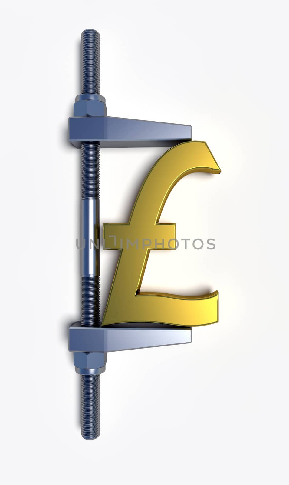 pound sterling golden sign by dengess