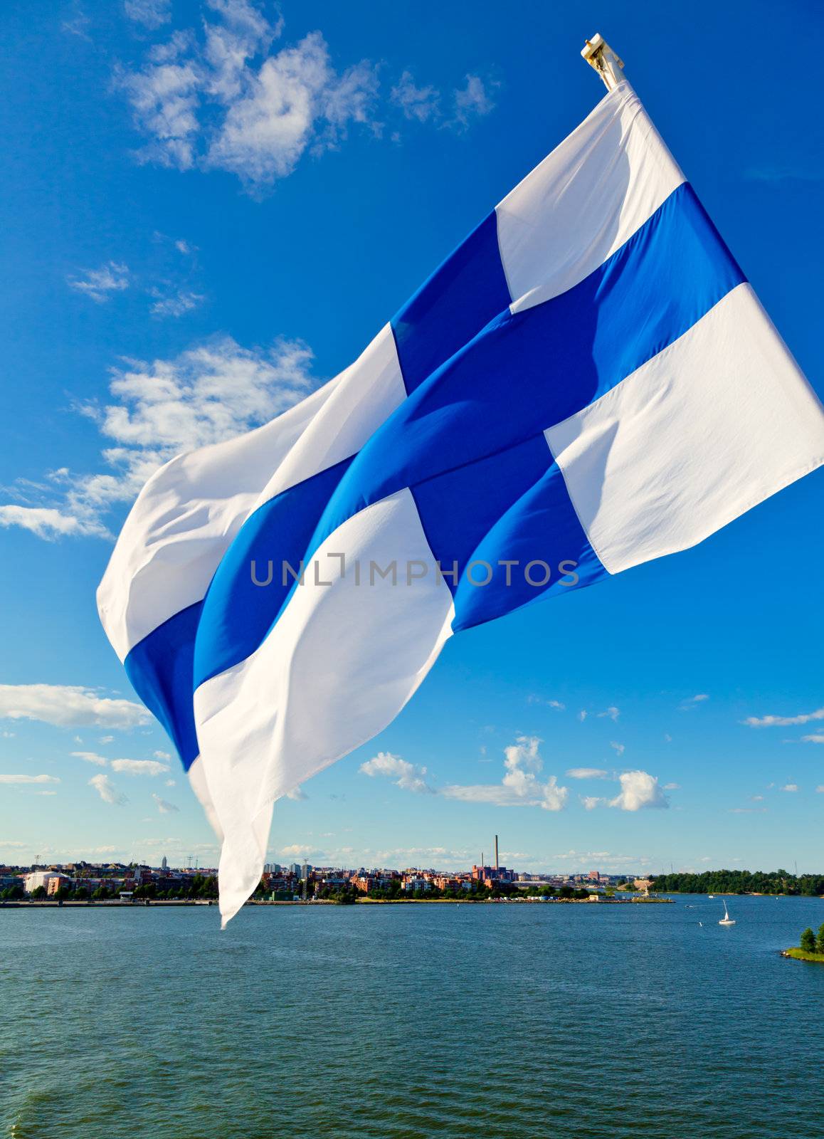 Waving Finnish Flag by naumoid
