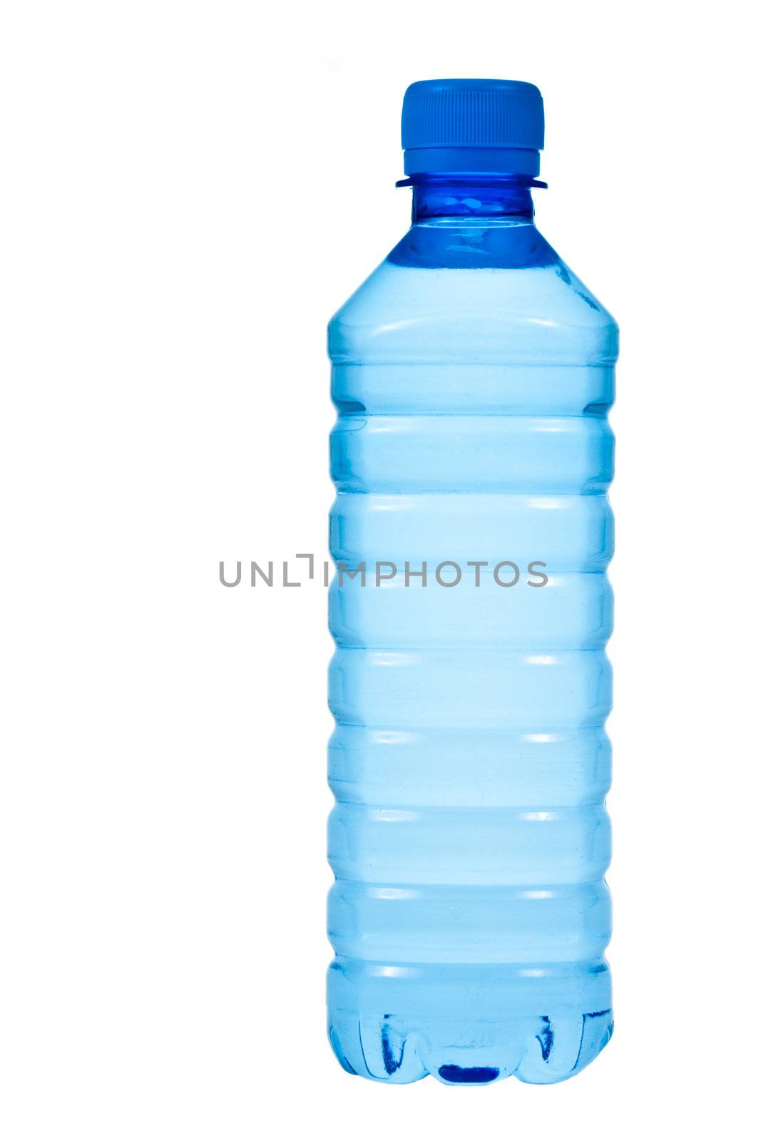 PET bottle with drinking water isolated on white