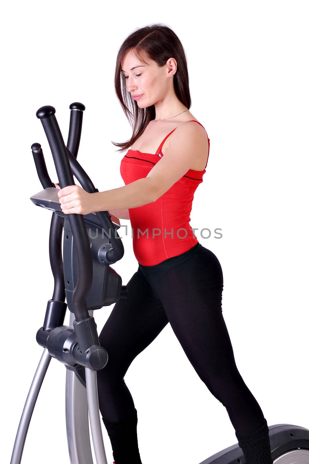 girl fitness exercise cross trainer by goce