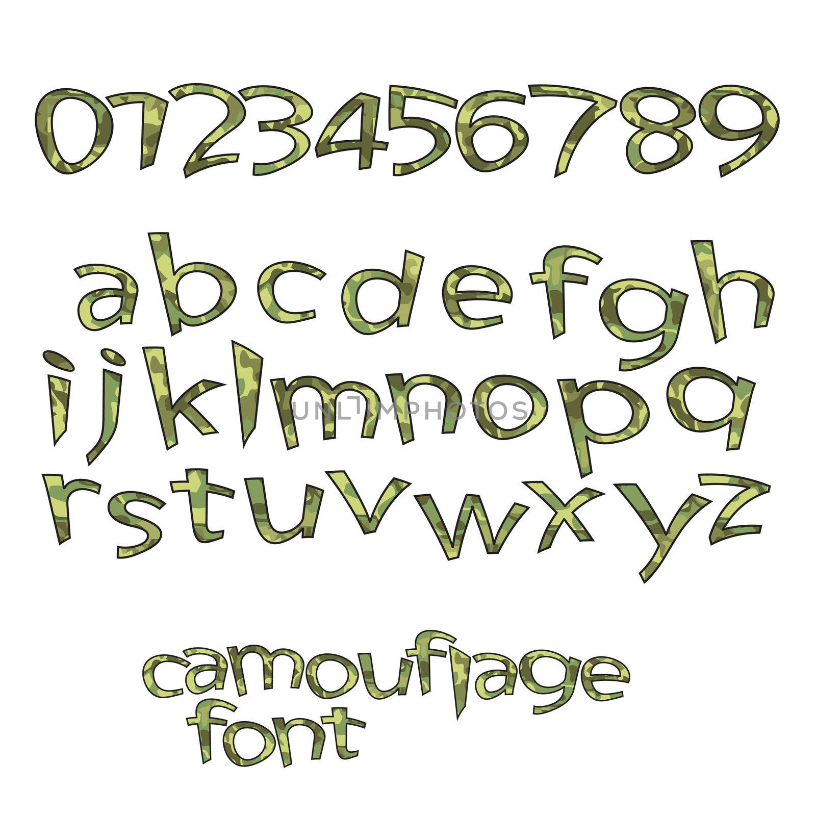 camouflage font by metrue