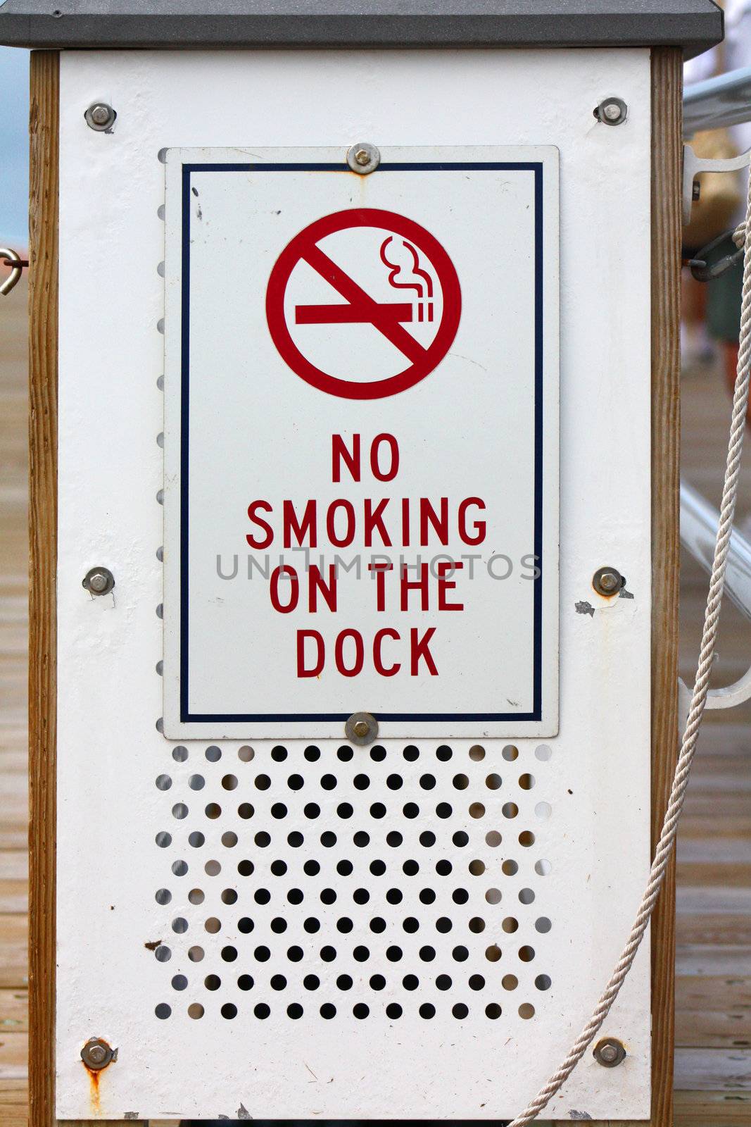 No Smoking on the Dock Sign