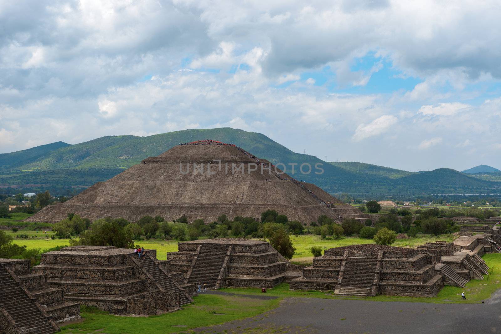 Pyramid of the Sun as viewed from pyramid of the Moon, Mexico by Marcus