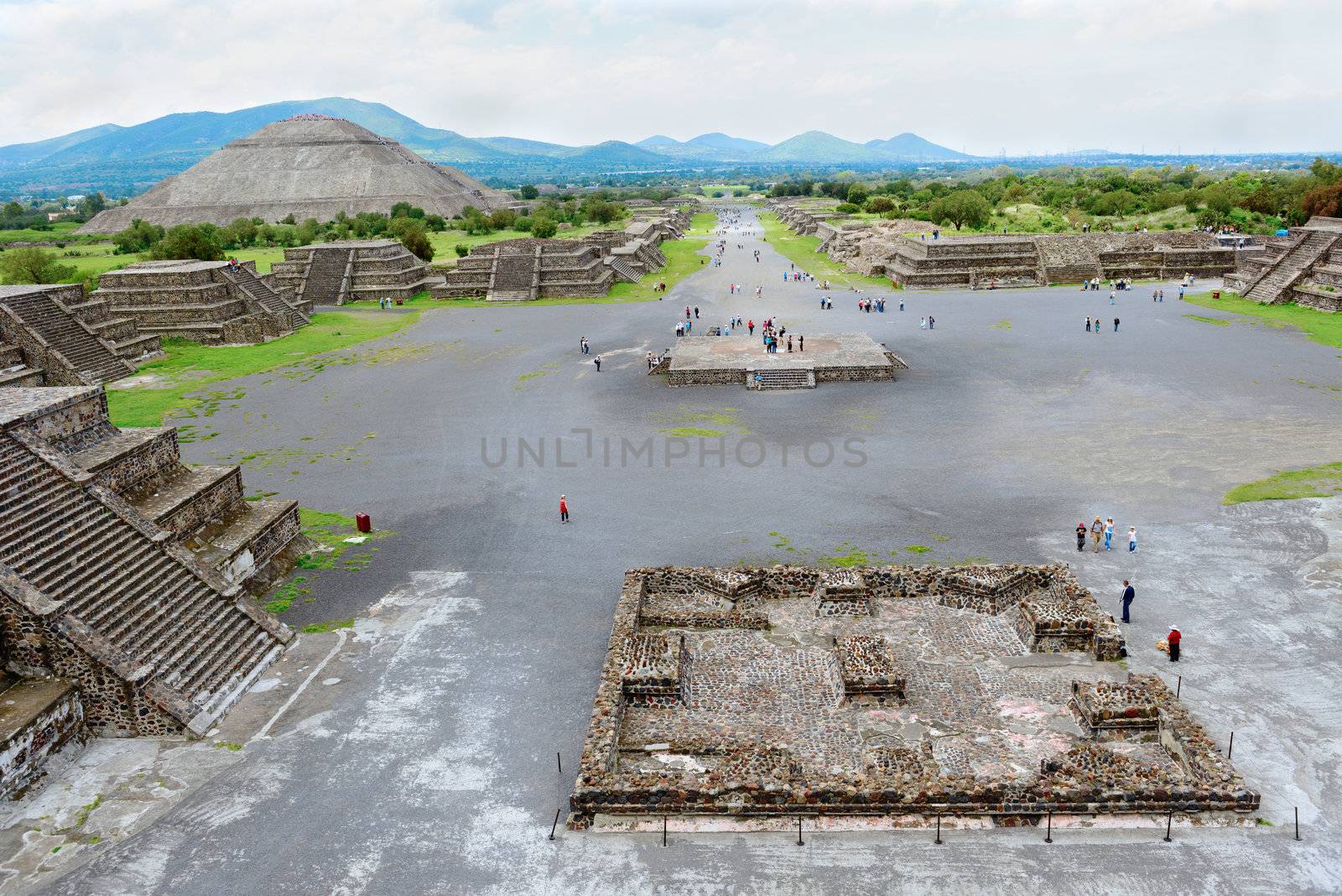 Pyramid of the Sun and Avenue of dead as viewed from pyramid of  by Marcus