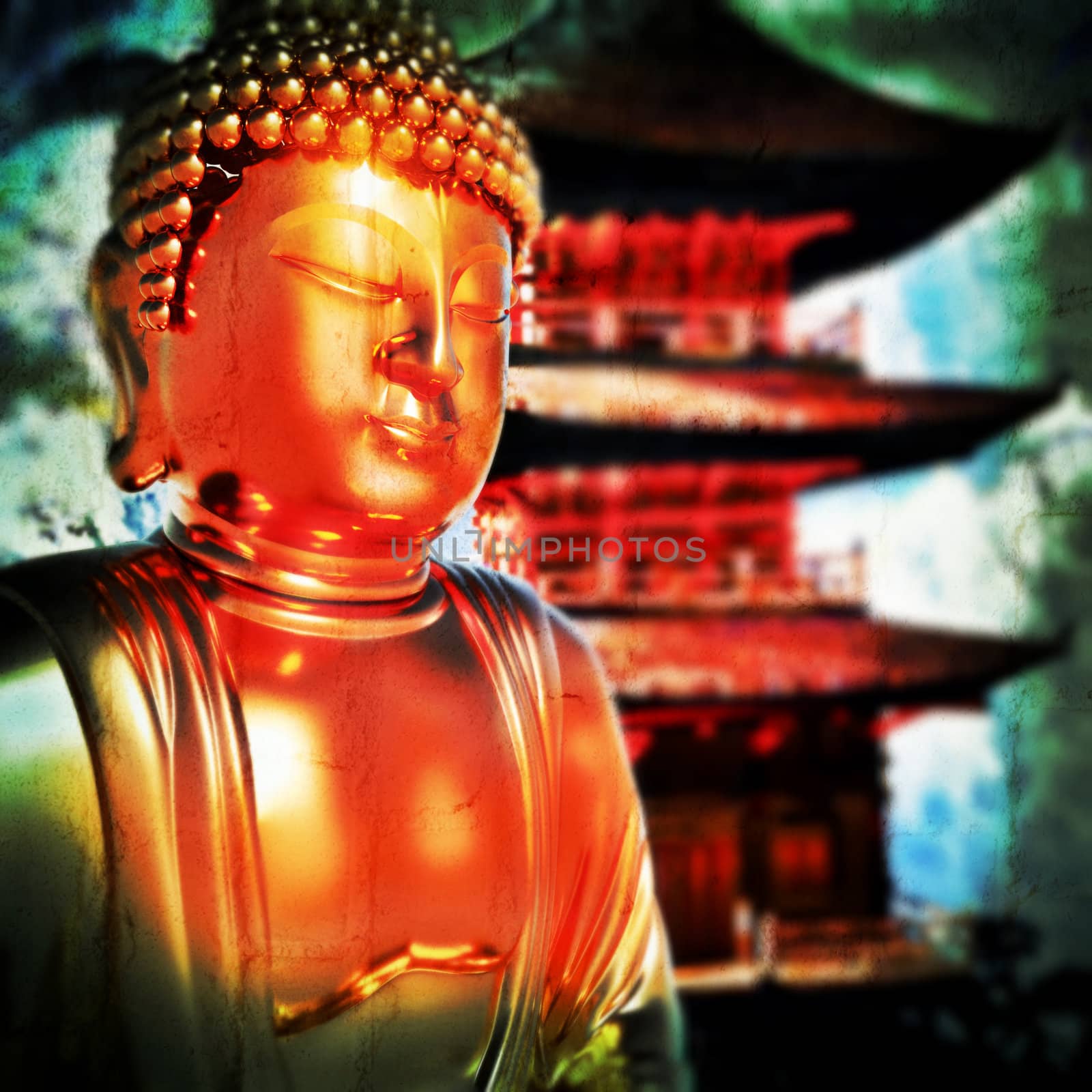Gold Buddha by andromeda13