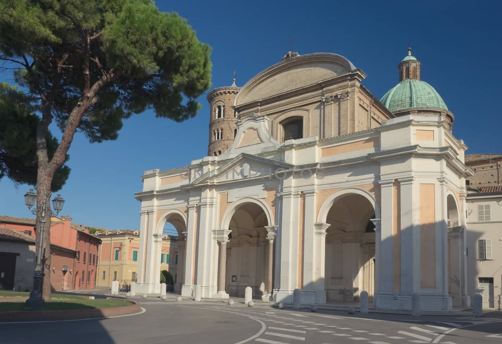 Duomo cathedral in Ravenna in Italy on a clear September day