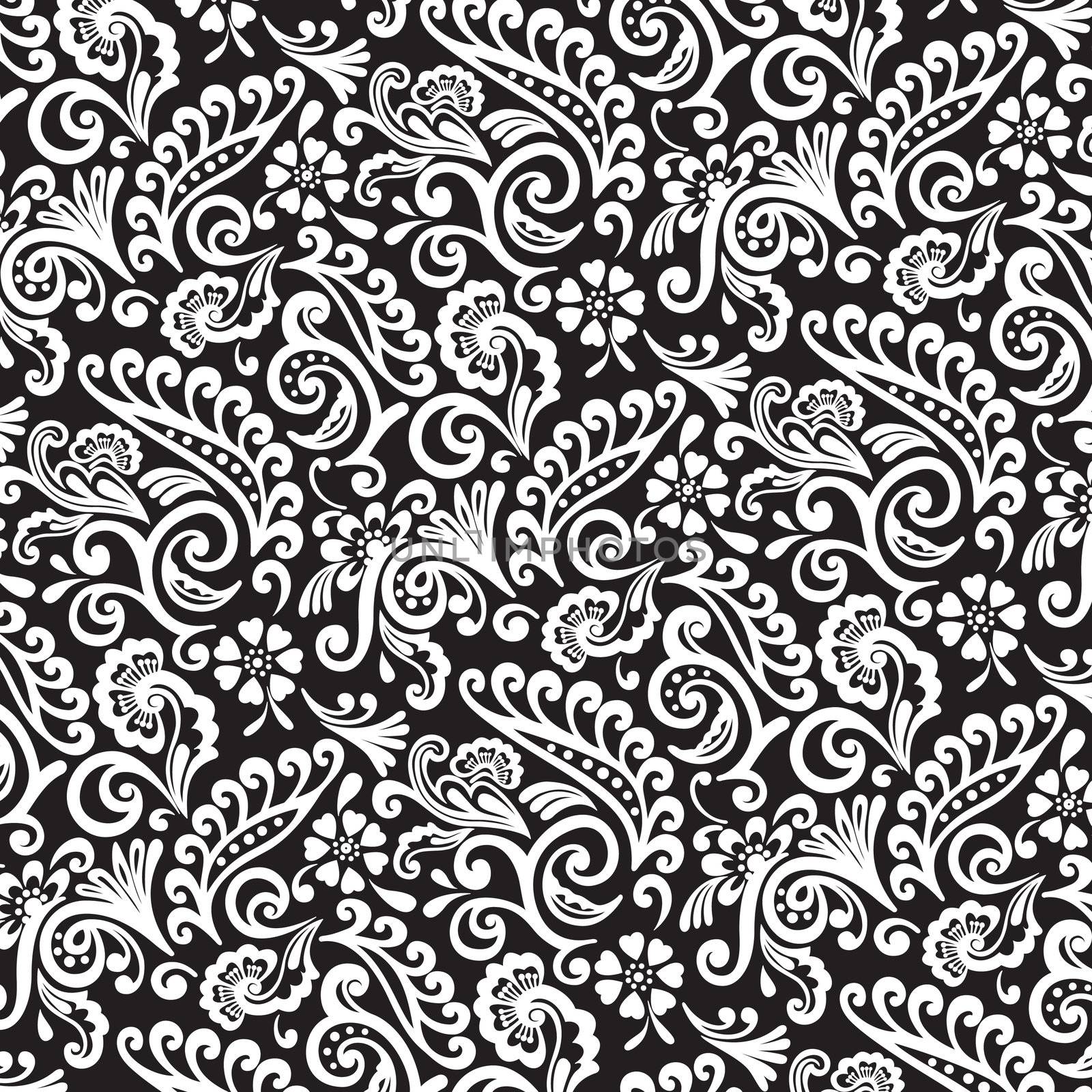 Black and White Victorian Wallpaper Background