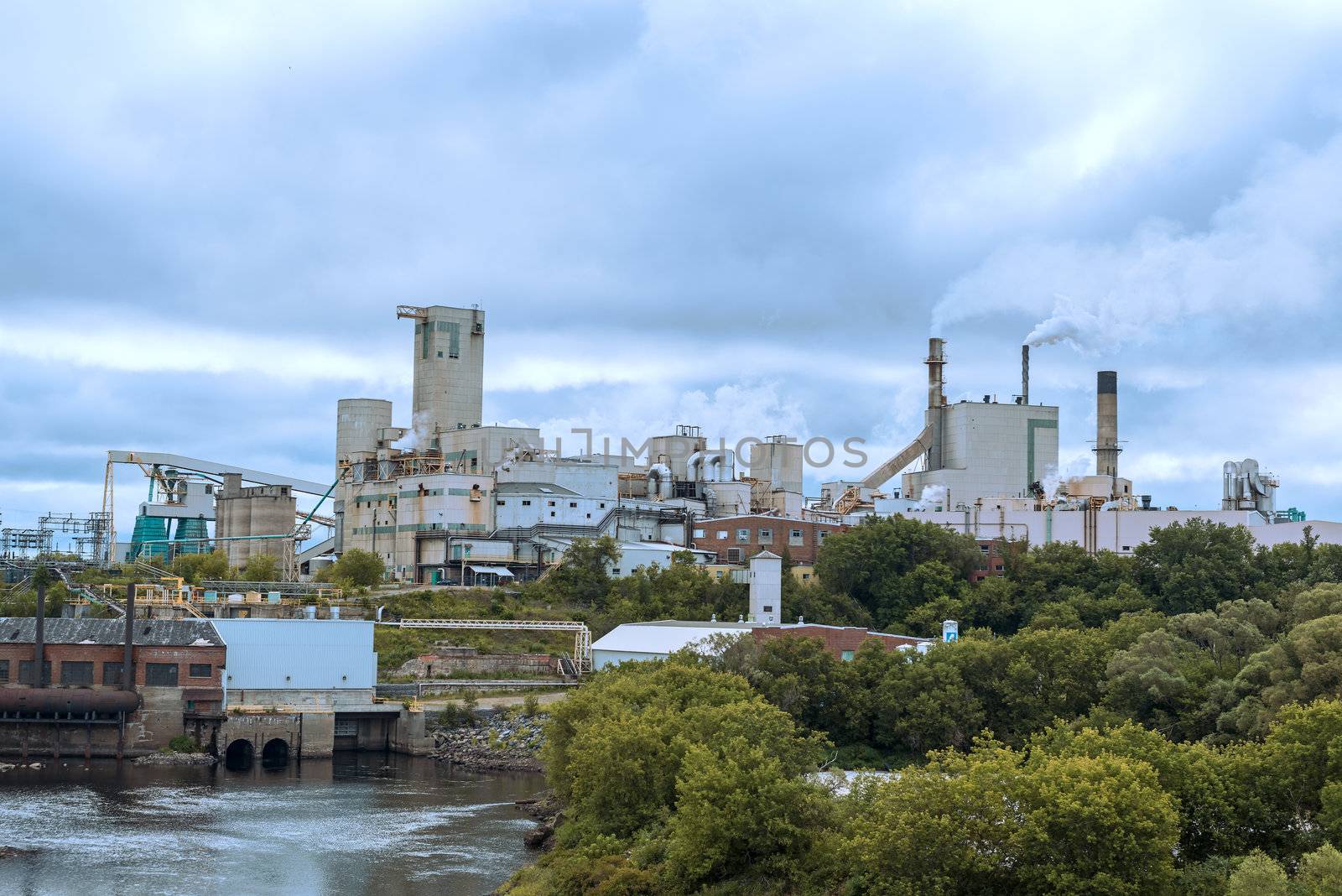 Domtar paper mill in town of Espanola, Ontario Canada by Marcus