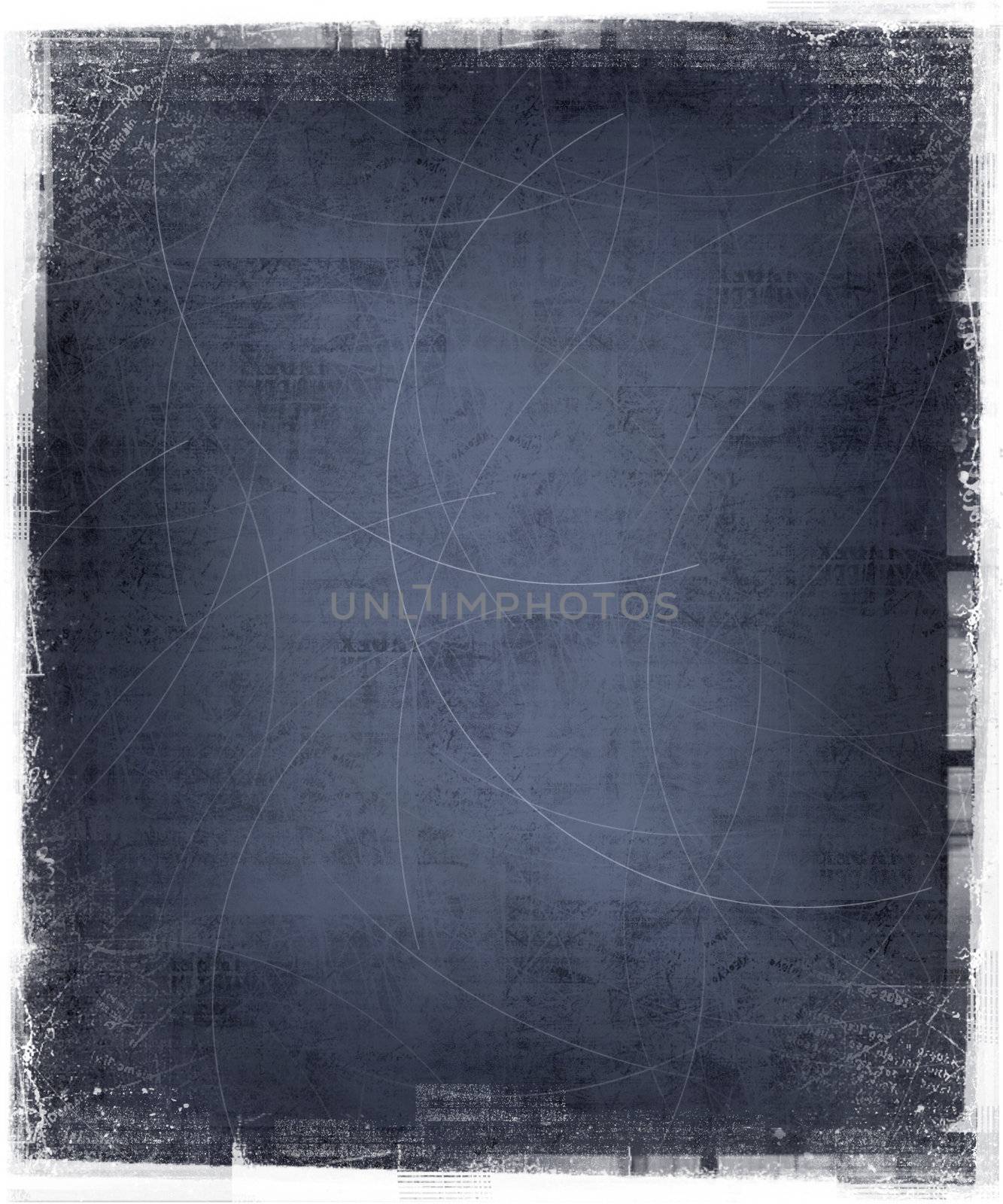 Blue Background with Scratches and Grunge Frame