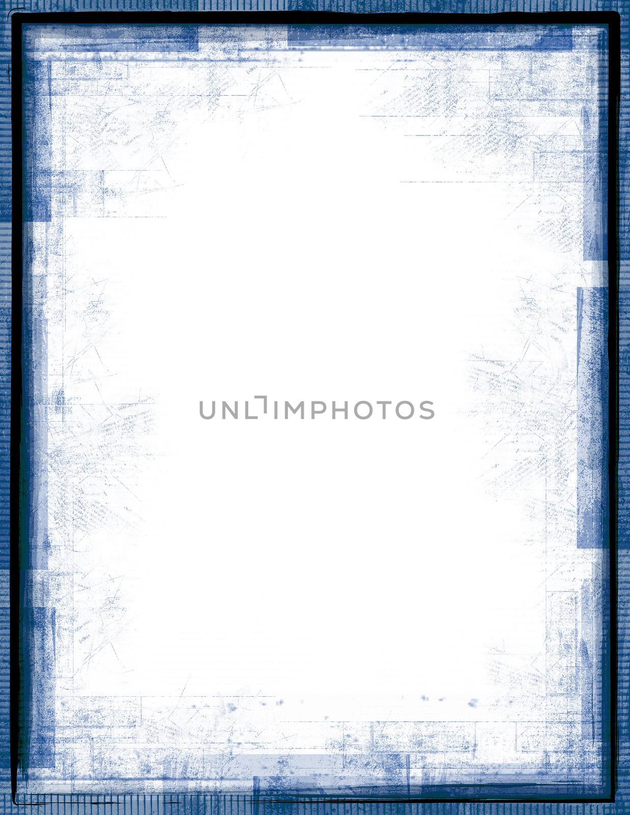 Black, White and Blue Grunge Frame