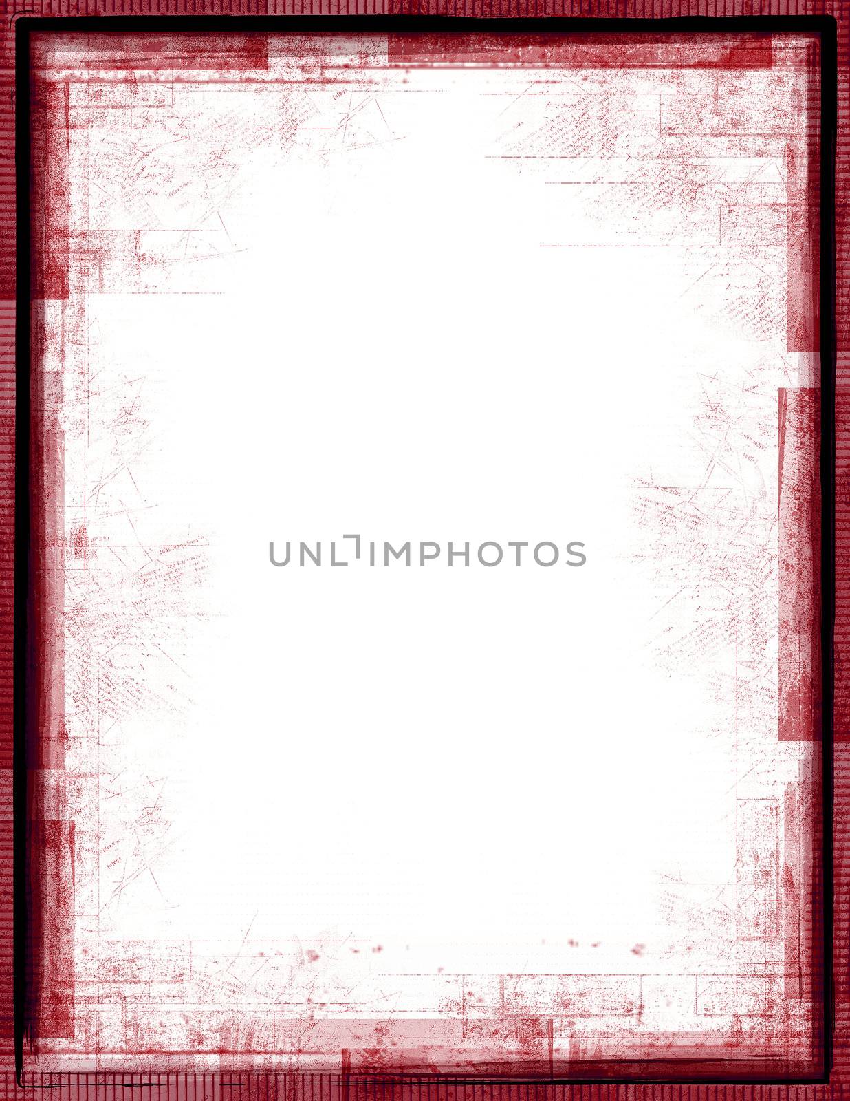 Black, White and Red Grunge Frame