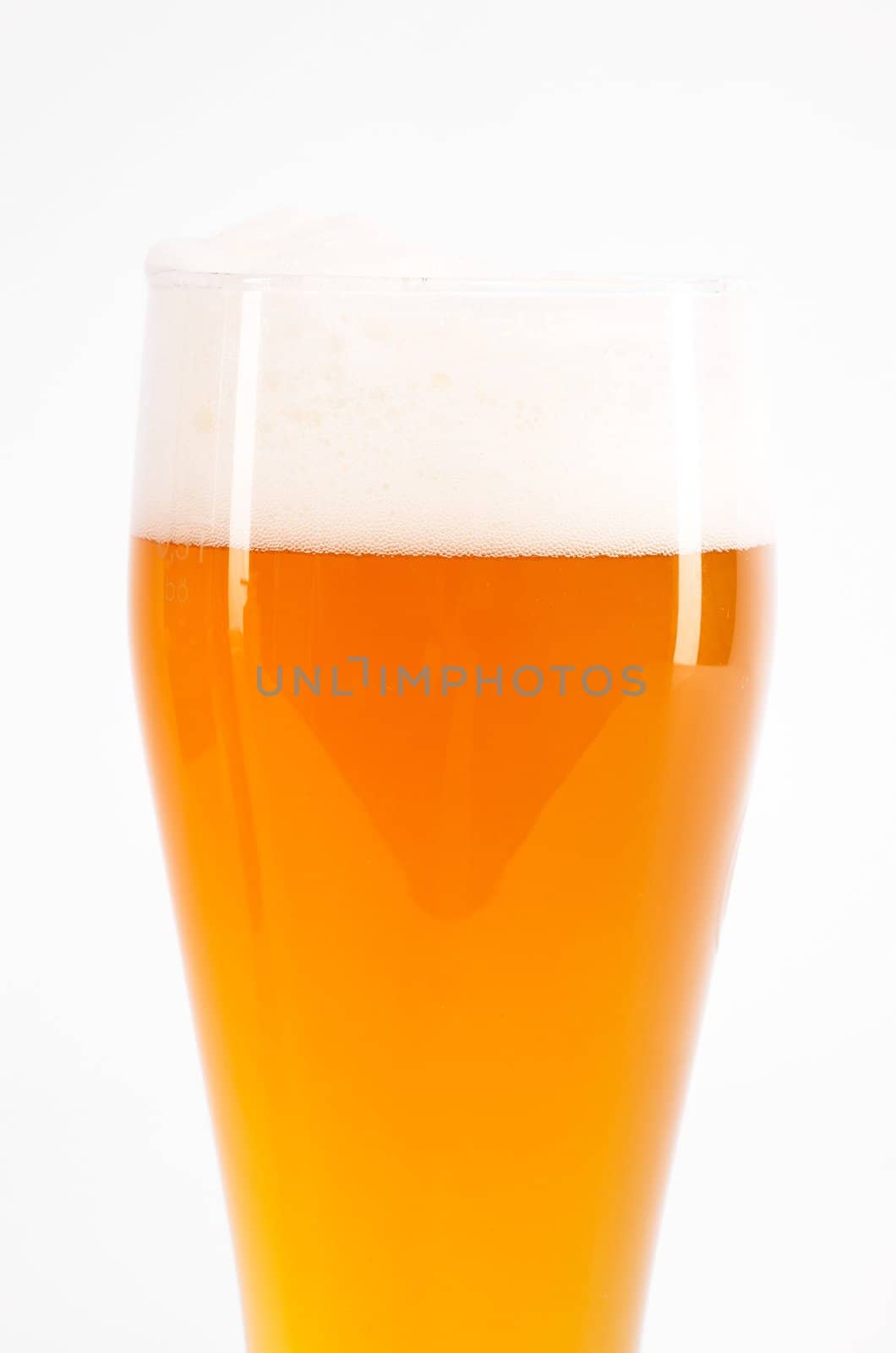 bavarian wheat beer isolated on white background