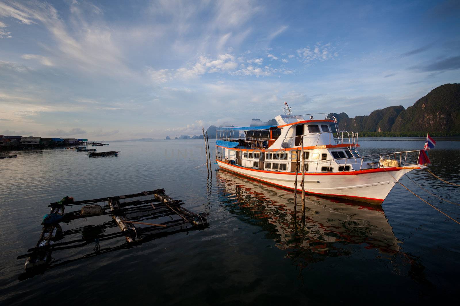 boat on the sea in Southern of Thailand