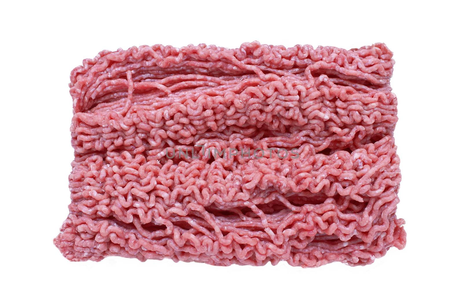 Minced meat on white background by NickNick