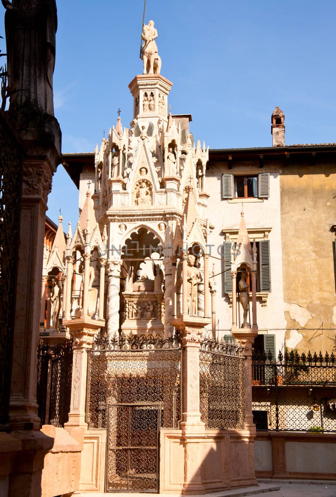 Famous gothic funerary monument Scaliger Tombs (Arche scaligere) in Verona, Italy