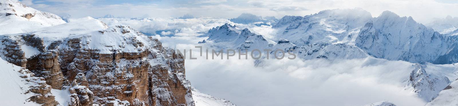 Winter mountains panorama by naumoid